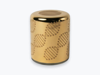 Złoty Somavedic Elaura na białym tle.